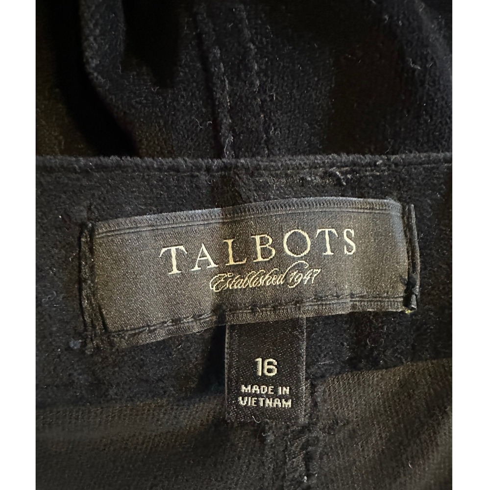 Talbots Women's Black Velvet Signature Bootcut Pants Size 16 - Picture 4 of 5